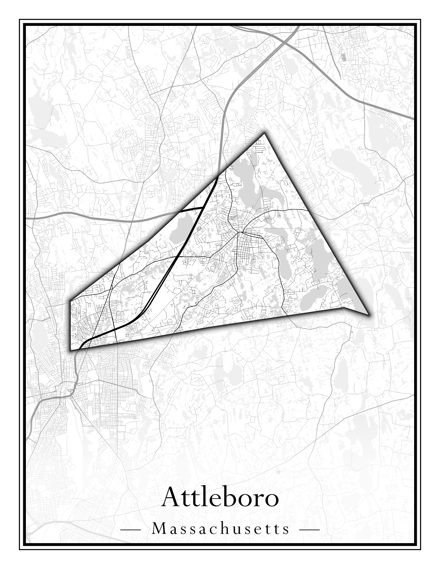 Massachusetts Towns - Street Map (Attleboro - Ayer)