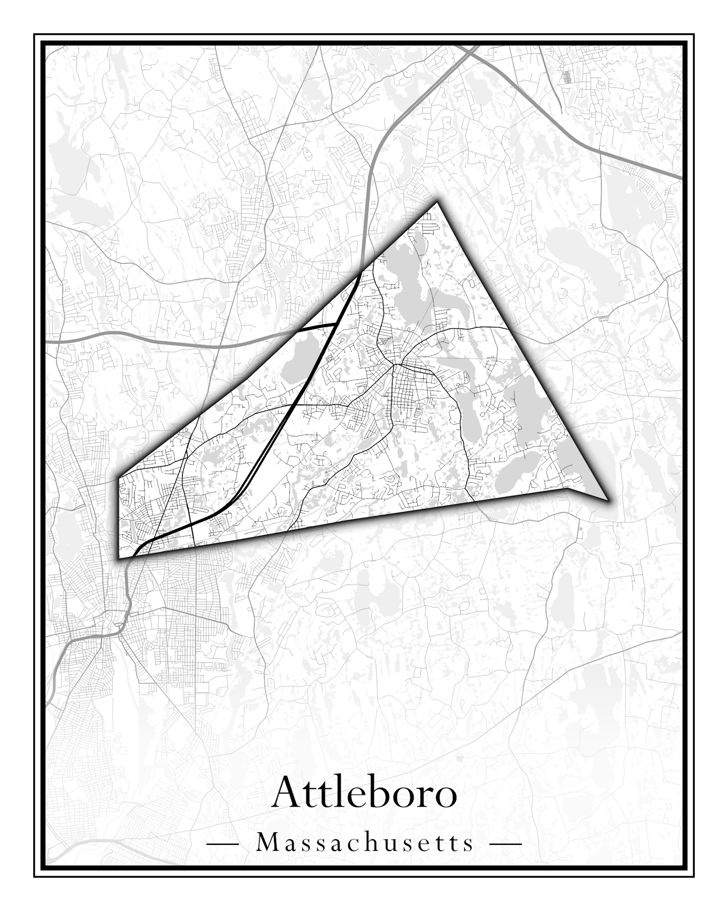 Massachusetts Towns - Street Map (Attleboro - Ayer)