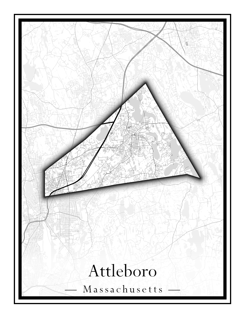 Massachusetts Towns - Street Map (Attleboro - Ayer)