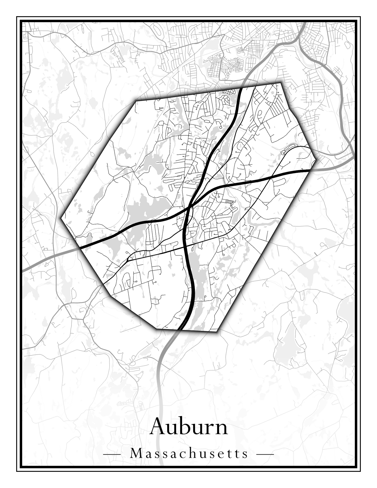 Massachusetts Towns - Street Map (Attleboro - Ayer)