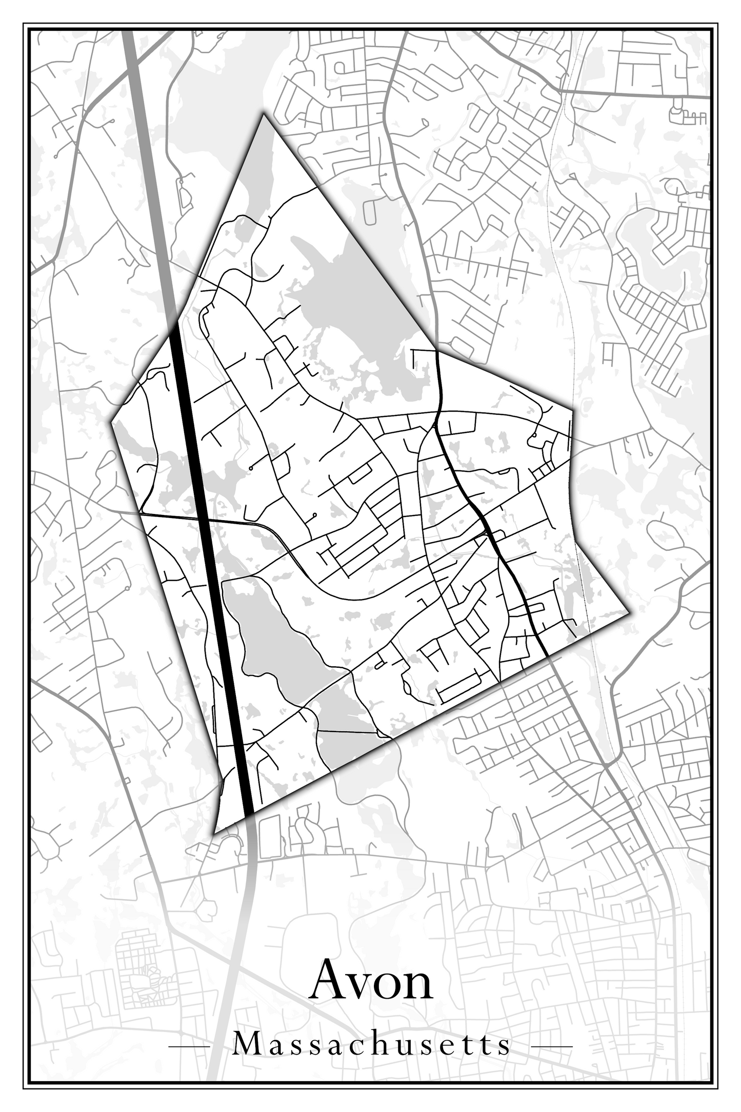 Massachusetts Towns - Street Map (Attleboro - Ayer)