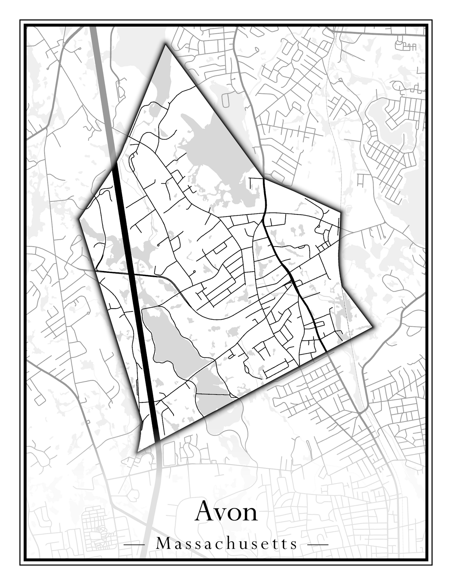 Massachusetts Towns - Street Map (Attleboro - Ayer)