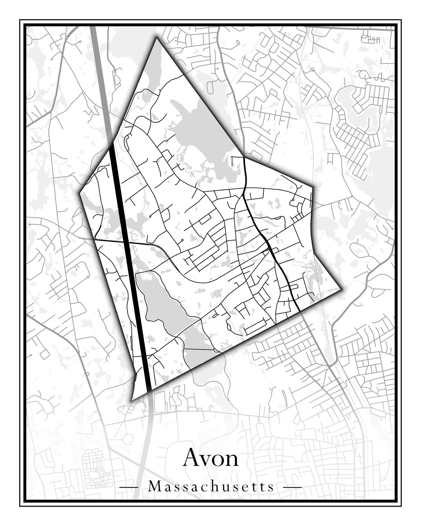 Massachusetts Towns - Street Map (Attleboro - Ayer)