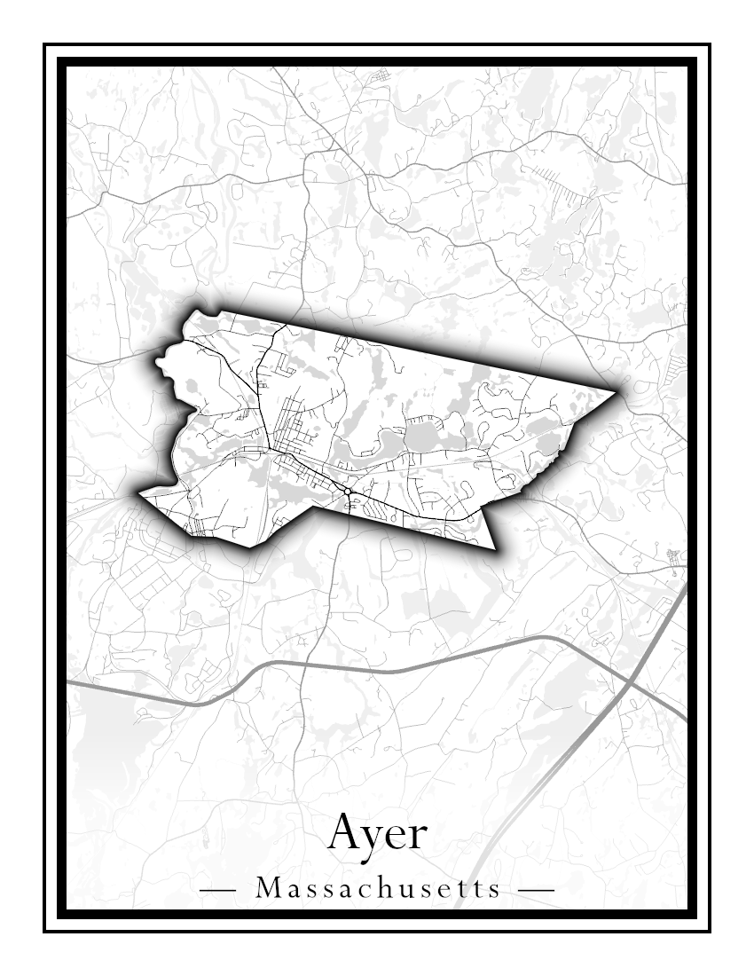 Massachusetts Towns - Street Map (Attleboro - Ayer)