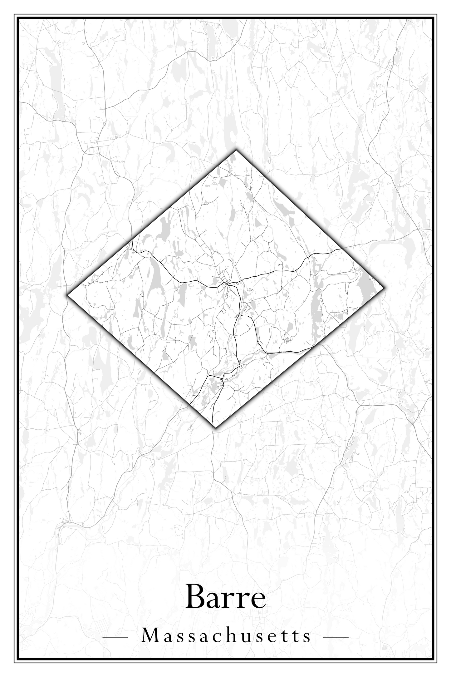 Massachusetts Towns - Street Map (Barnstable - Bedford)