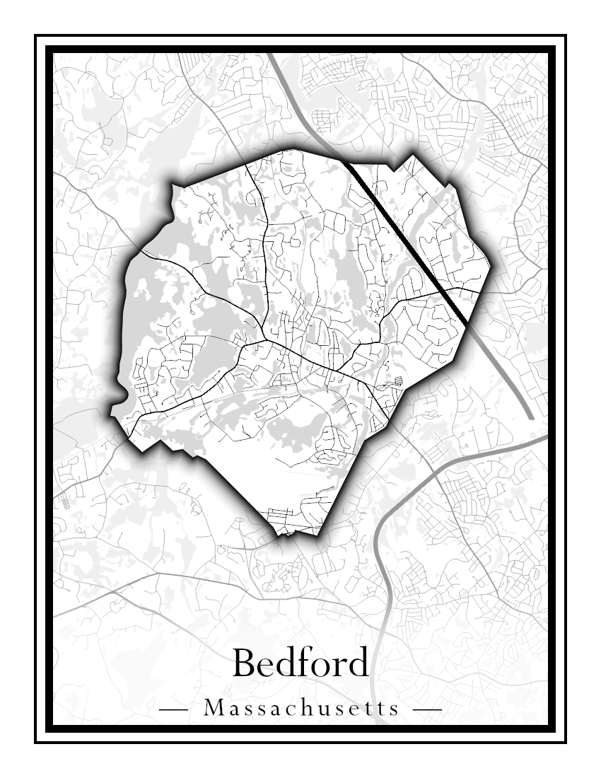 Massachusetts Towns - Street Map (Barnstable - Bedford)