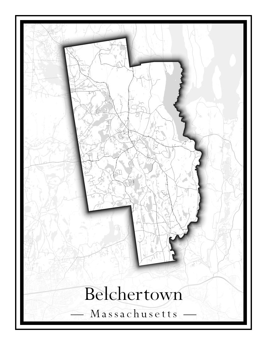 Massachusetts Towns - Street Map (Belchertown - Berkley)