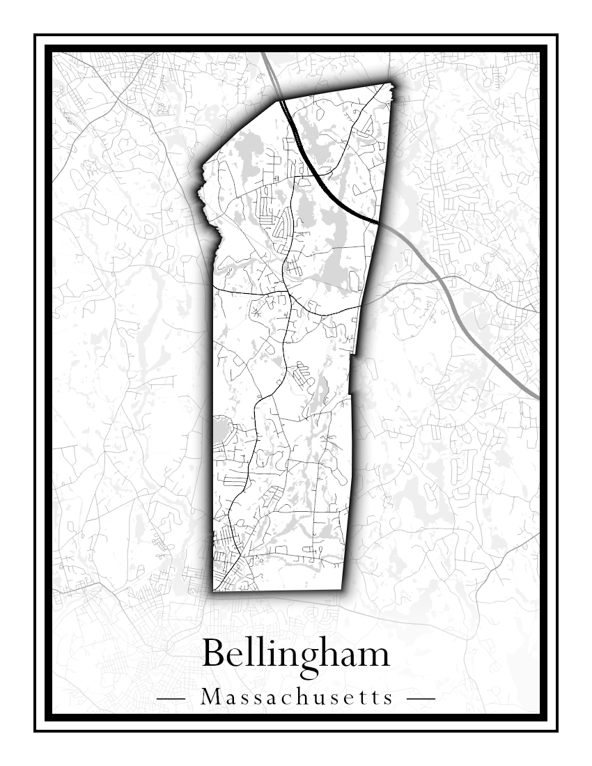 Massachusetts Towns - Street Map (Belchertown - Berkley)