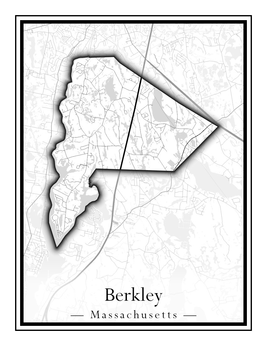 Massachusetts Towns - Street Map (Belchertown - Berkley)