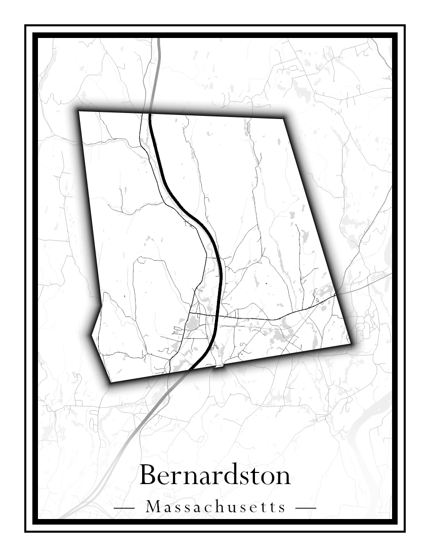 Massachusetts Towns - Street Map (Berlin - Billerica)