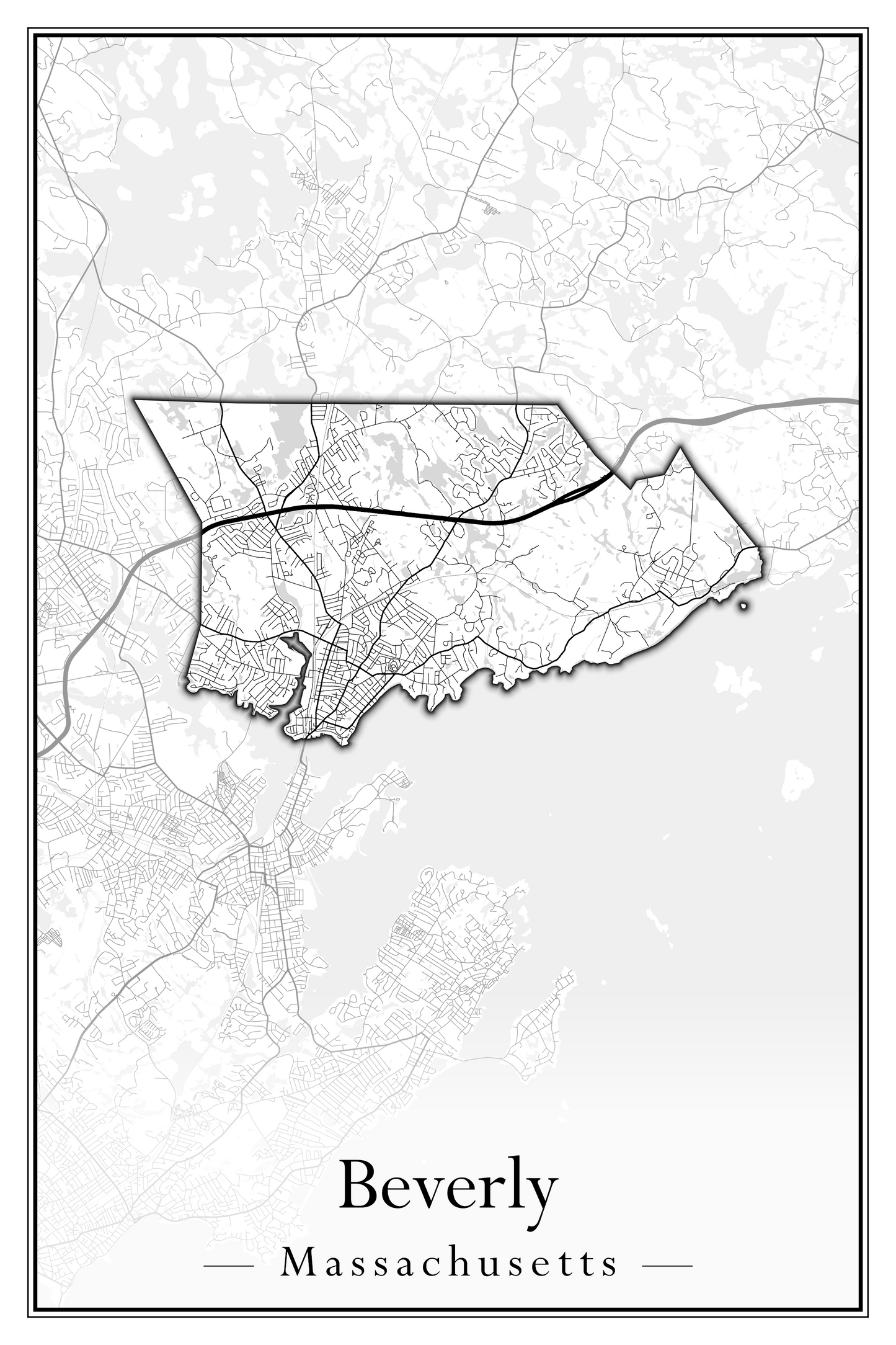 Massachusetts Towns - Street Map (Berlin - Billerica)