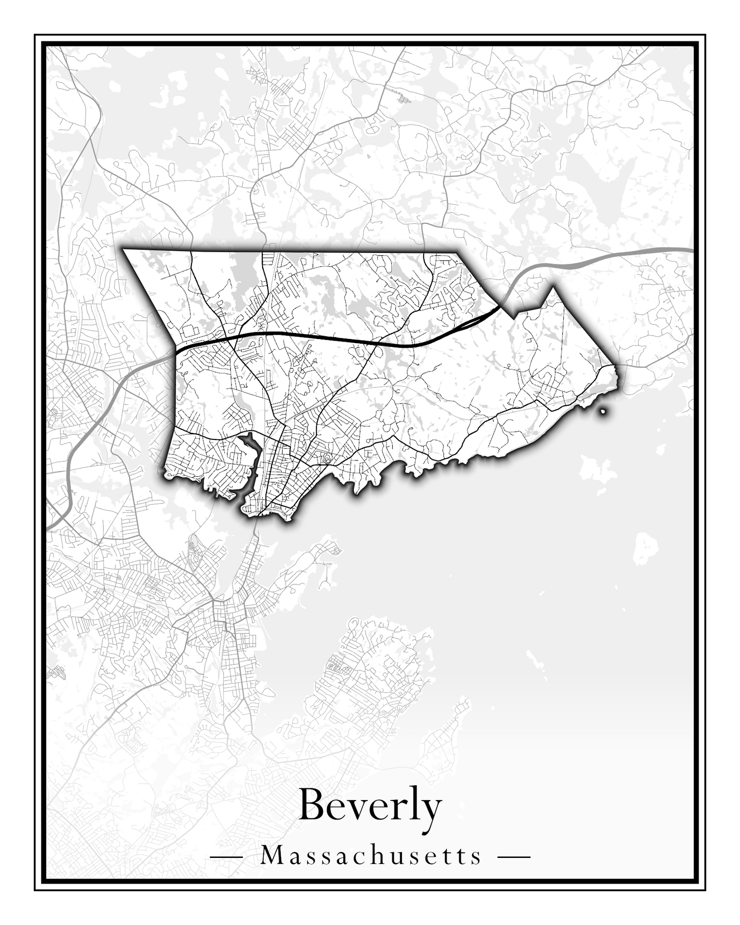 Massachusetts Towns - Street Map (Berlin - Billerica)