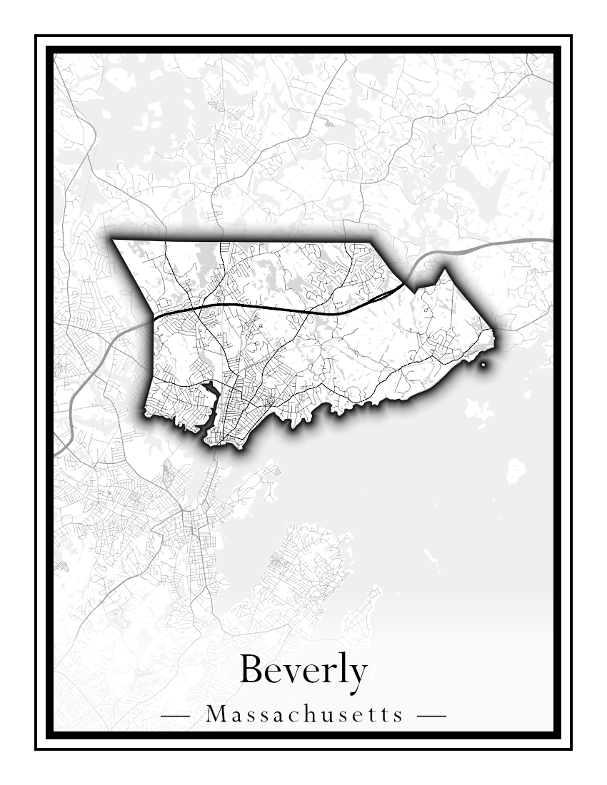 Massachusetts Towns - Street Map (Berlin - Billerica)