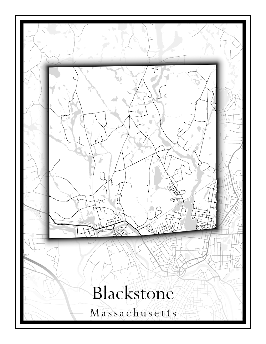 Massachusetts Towns - Street Map (Blackstone - Boston)