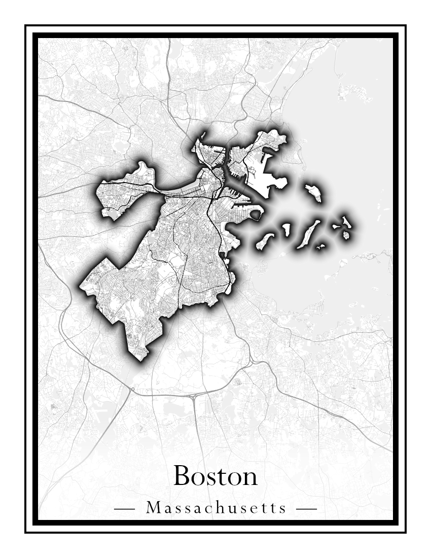 Massachusetts Towns - Street Map (Blackstone - Boston)