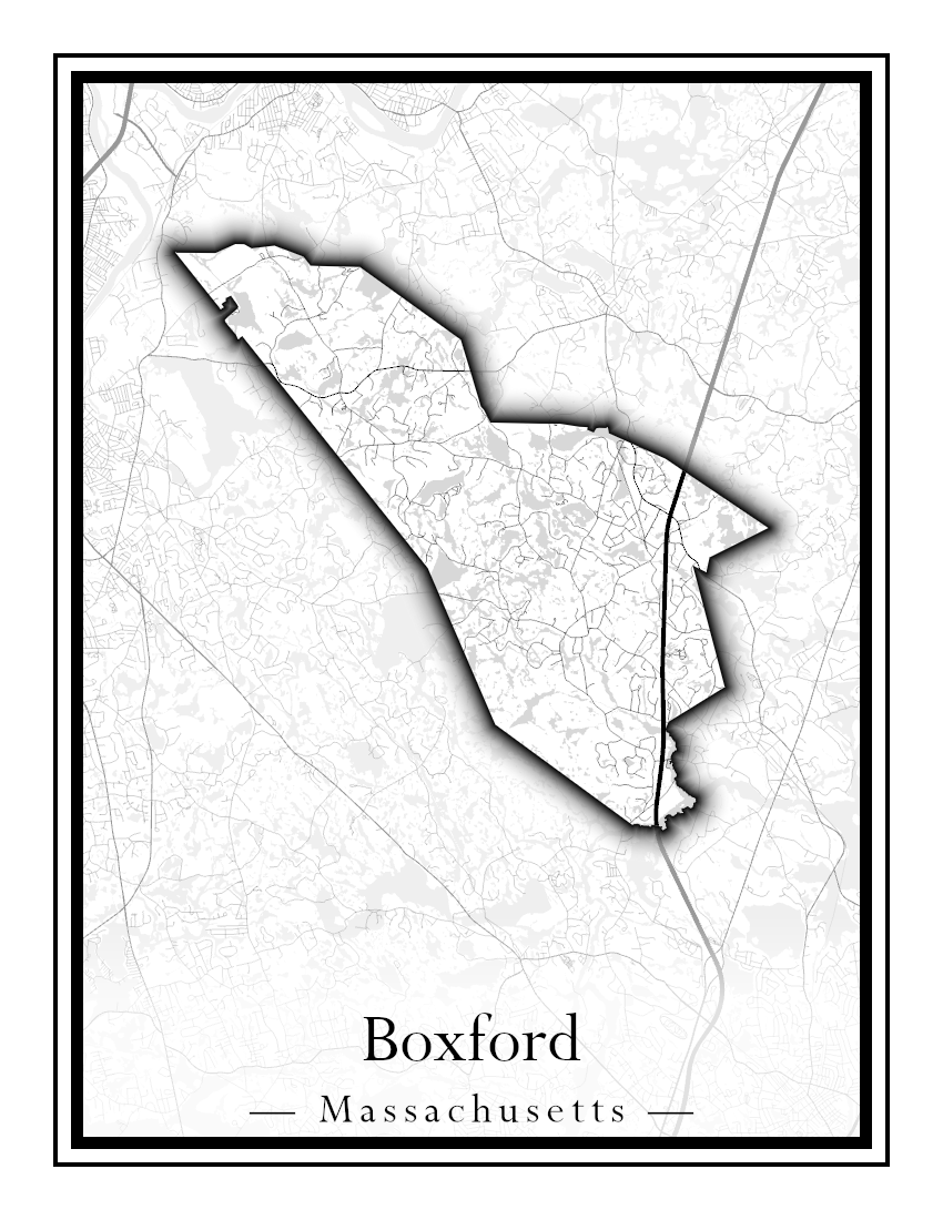 Massachusetts Towns - Street Map (Bourne - Boylston)