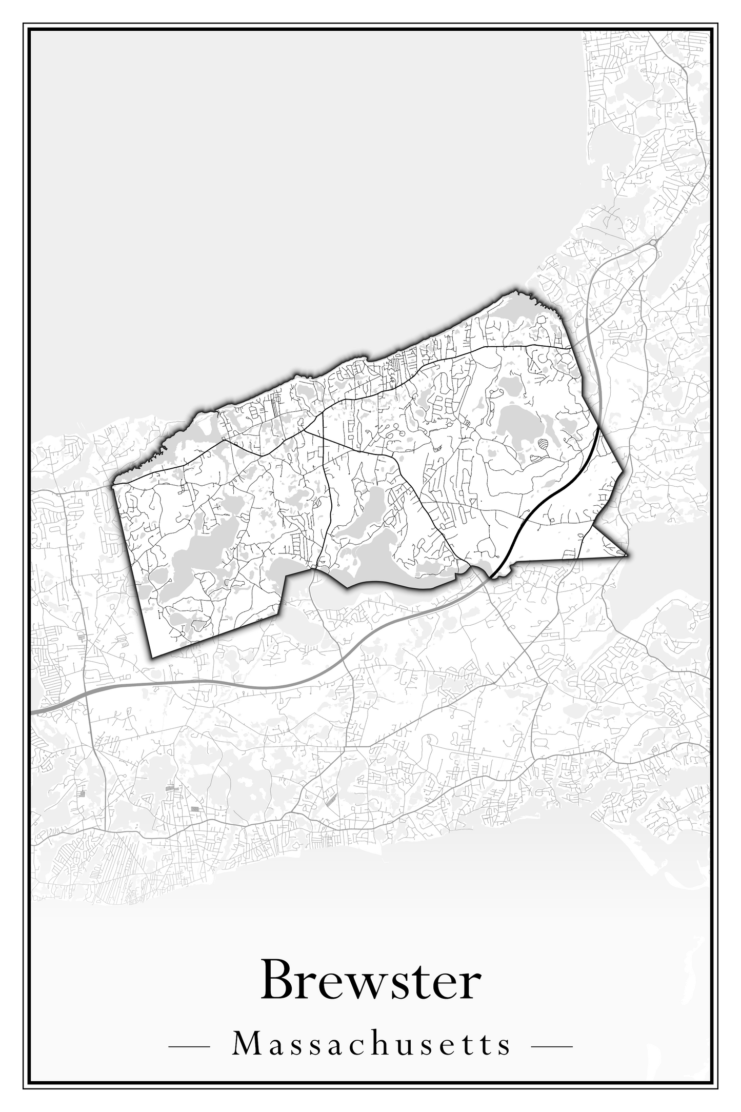 Massachusetts Towns - Street Map (Braintree - Brimfield)