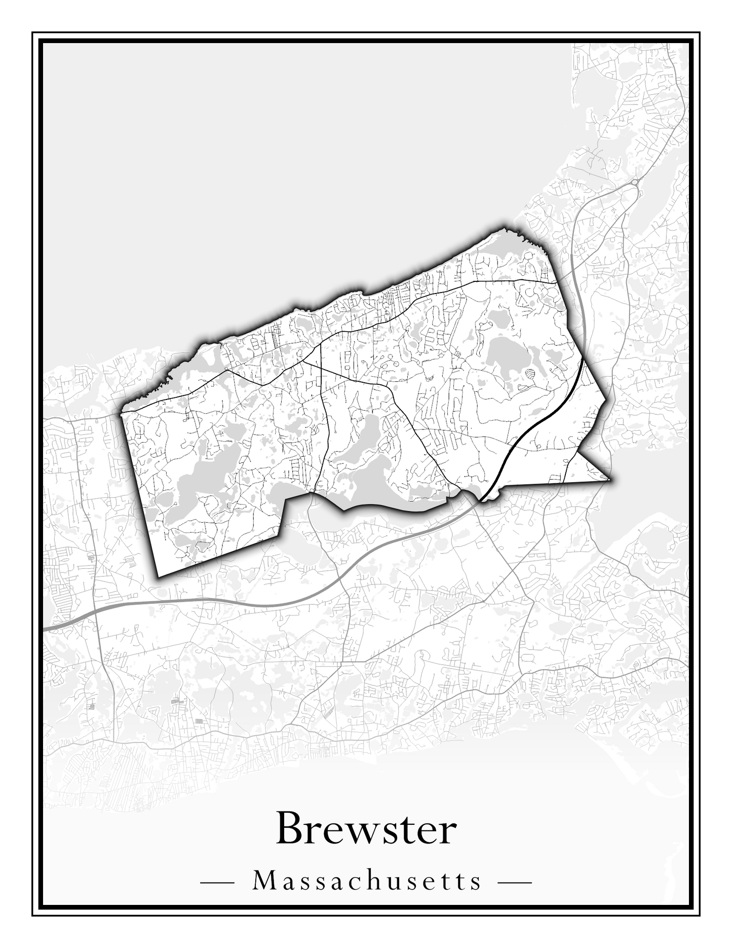 Massachusetts Towns - Street Map (Braintree - Brimfield)