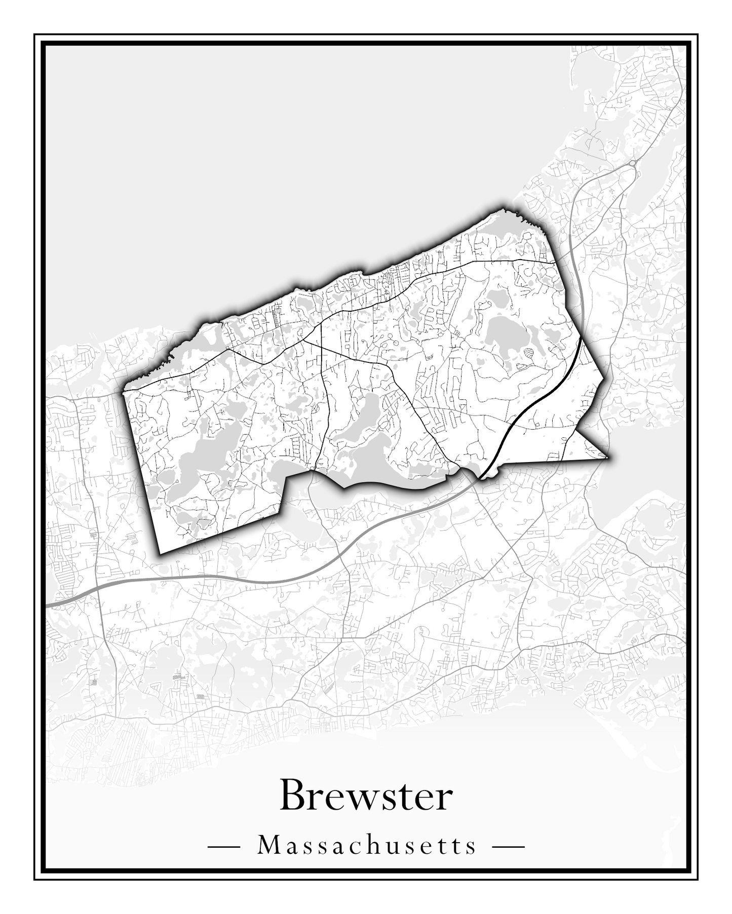 Massachusetts Towns - Street Map (Braintree - Brimfield)