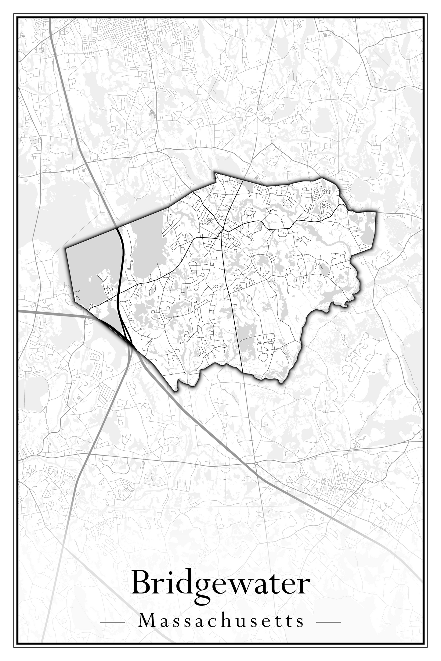 Massachusetts Towns - Street Map (Braintree - Brimfield)