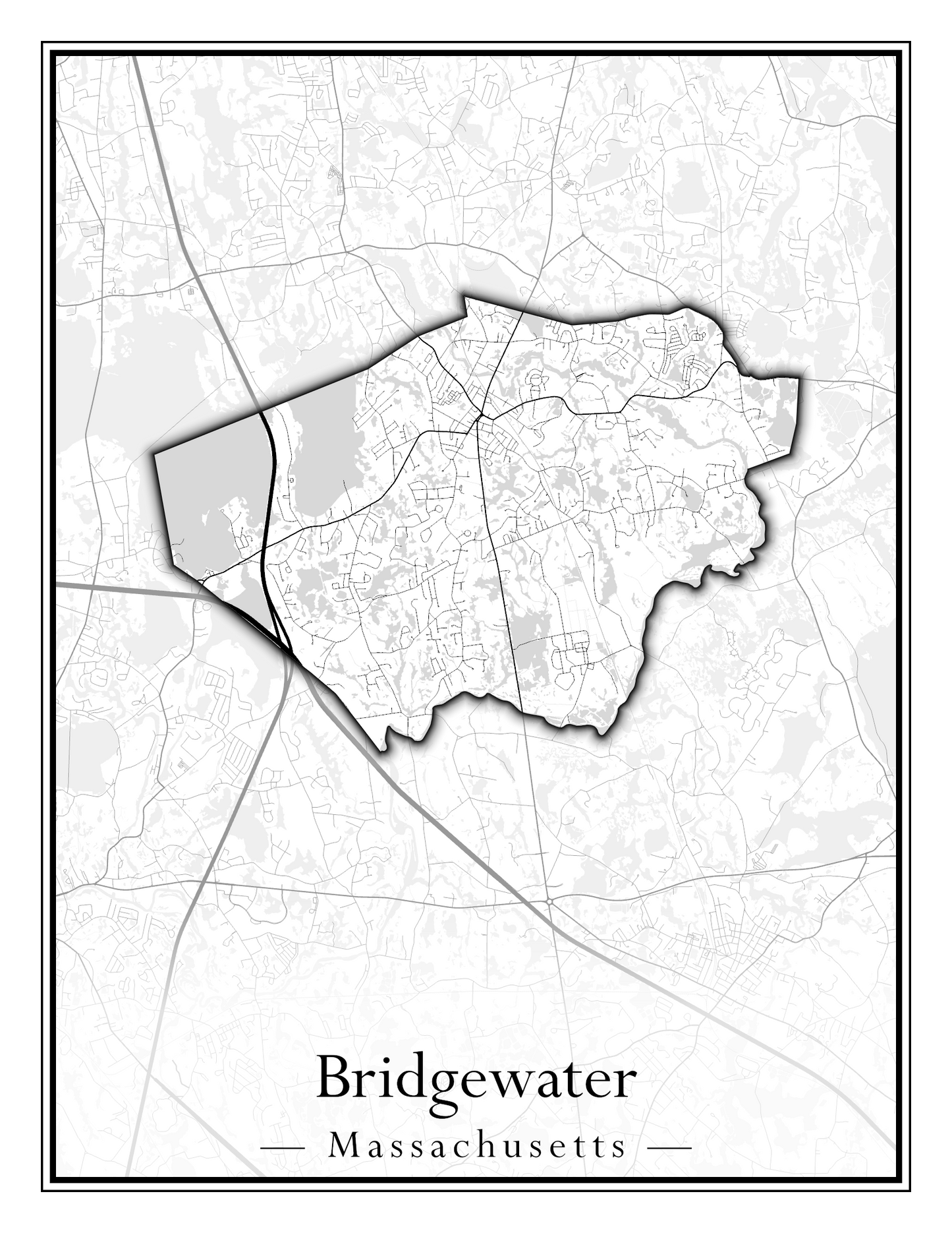 Massachusetts Towns - Street Map (Braintree - Brimfield)