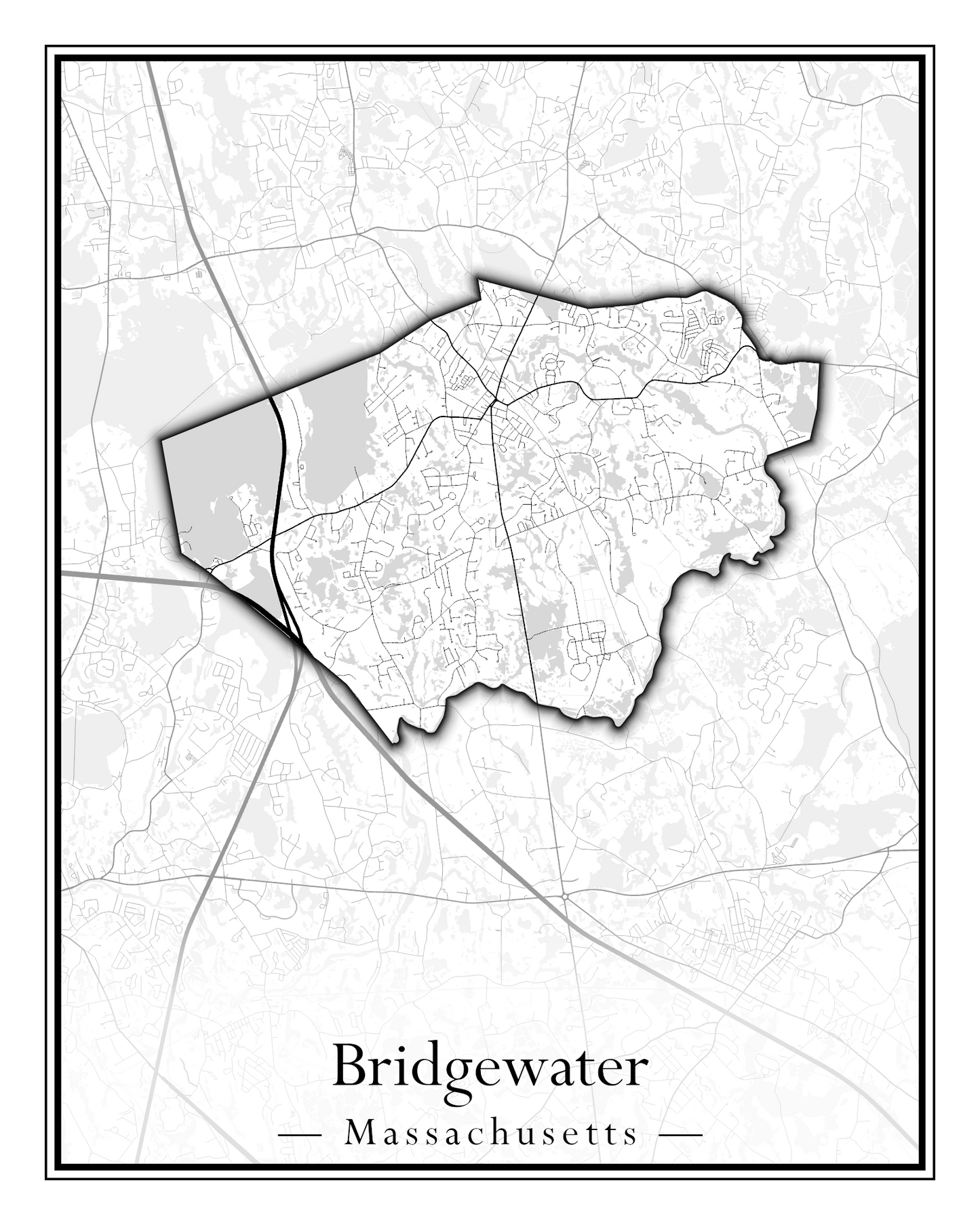 Massachusetts Towns - Street Map (Braintree - Brimfield)