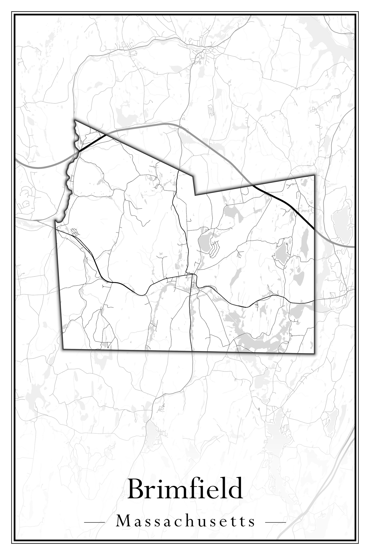 Massachusetts Towns - Street Map (Braintree - Brimfield)