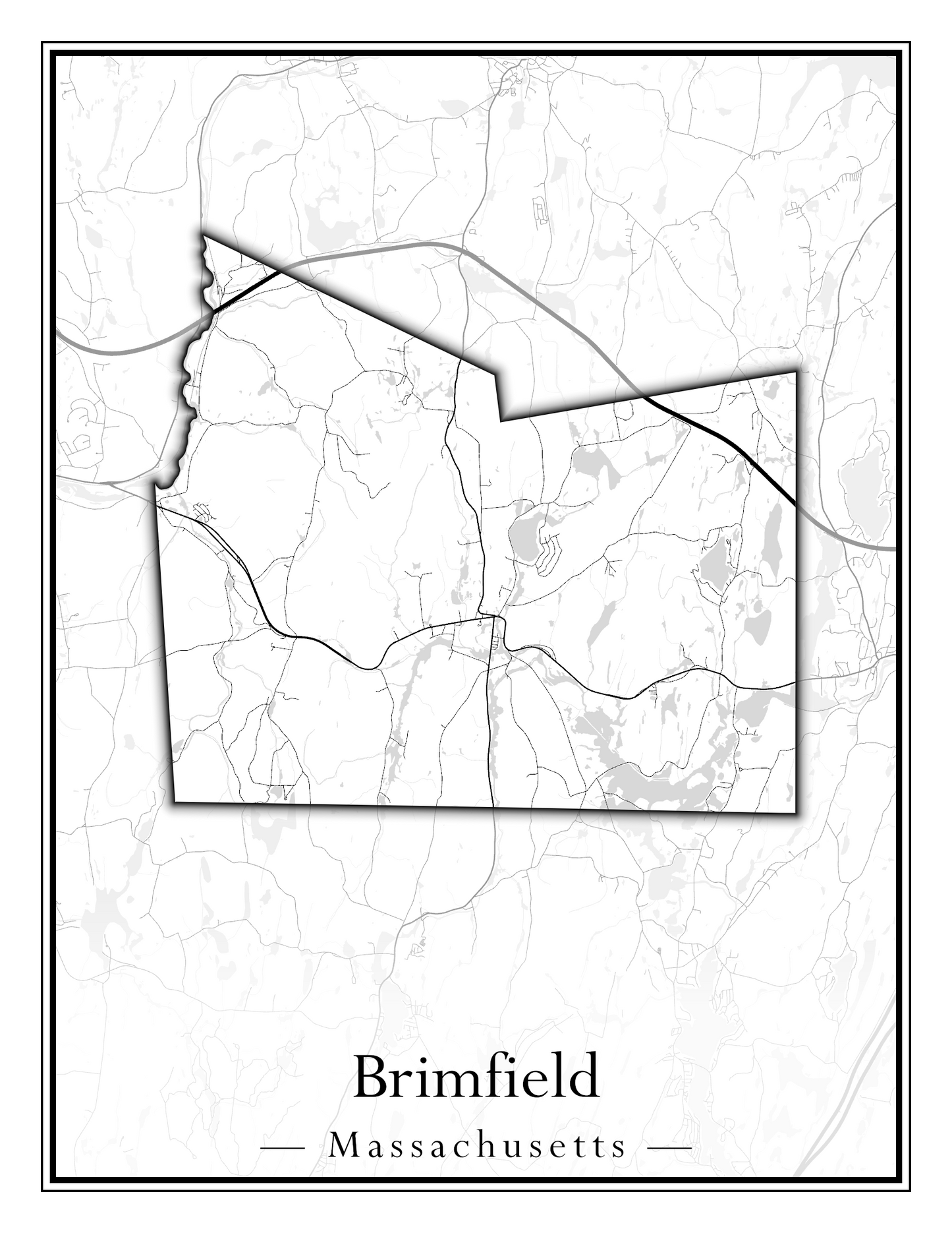 Massachusetts Towns - Street Map (Braintree - Brimfield)