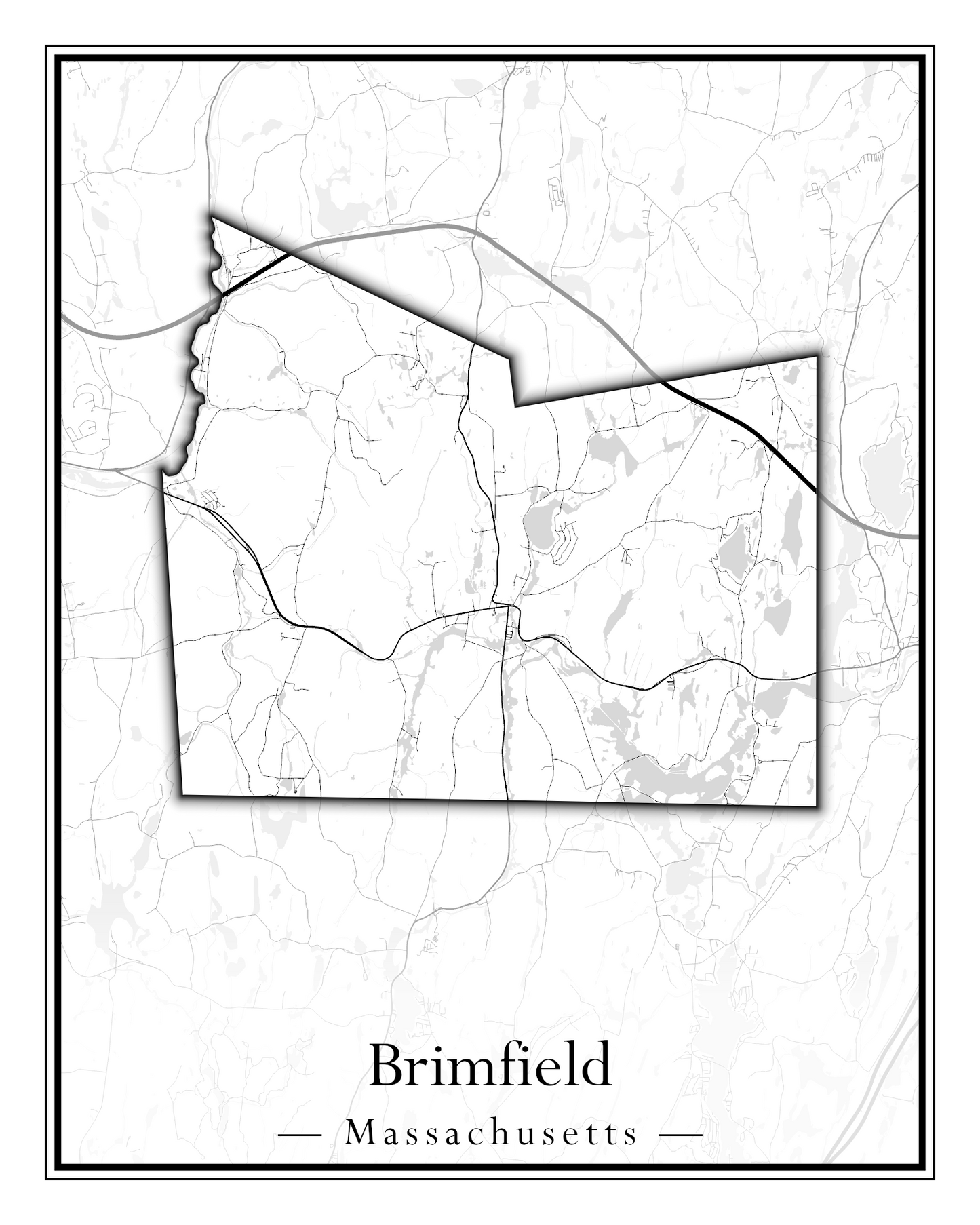 Massachusetts Towns - Street Map (Braintree - Brimfield)