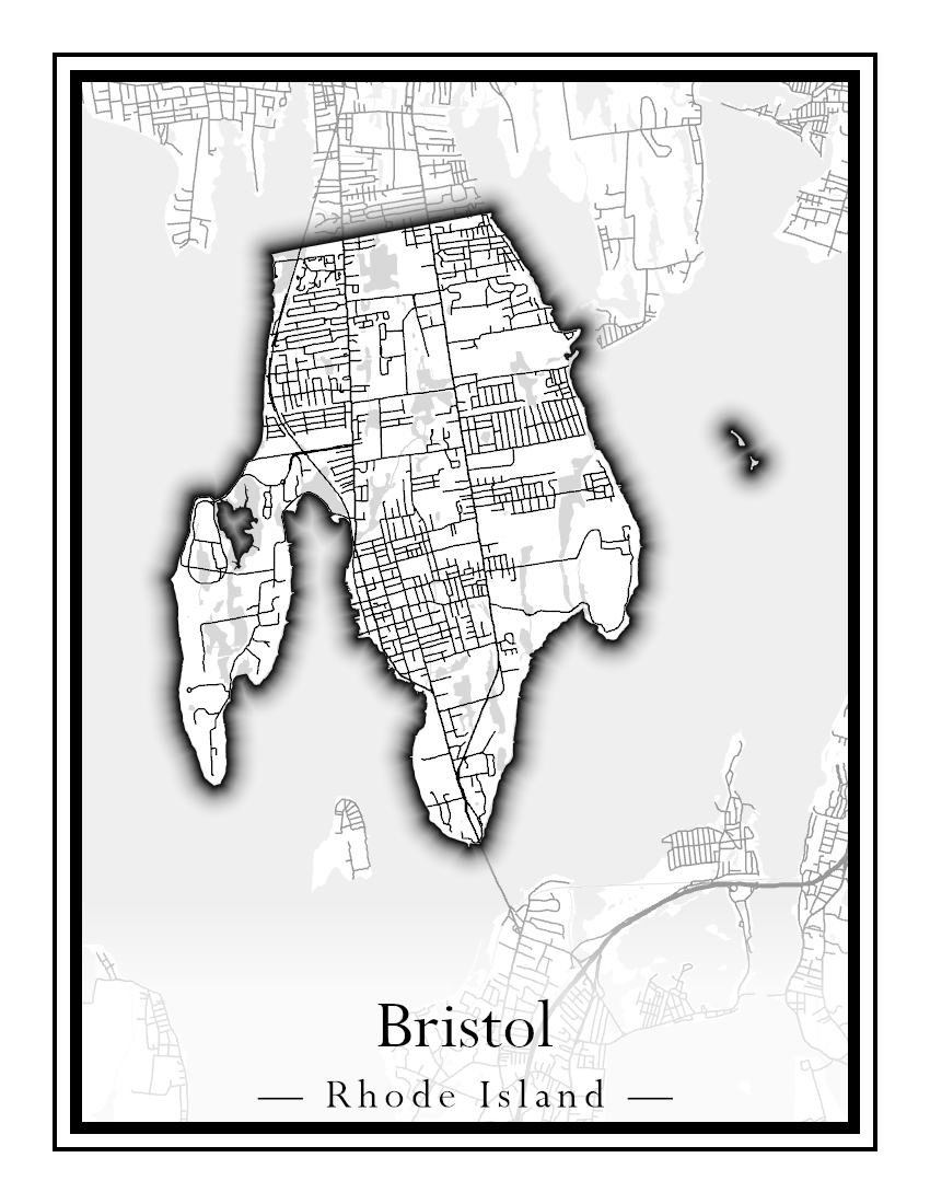 Rhode Island Towns - Street Map (Barrington - Central Falls)