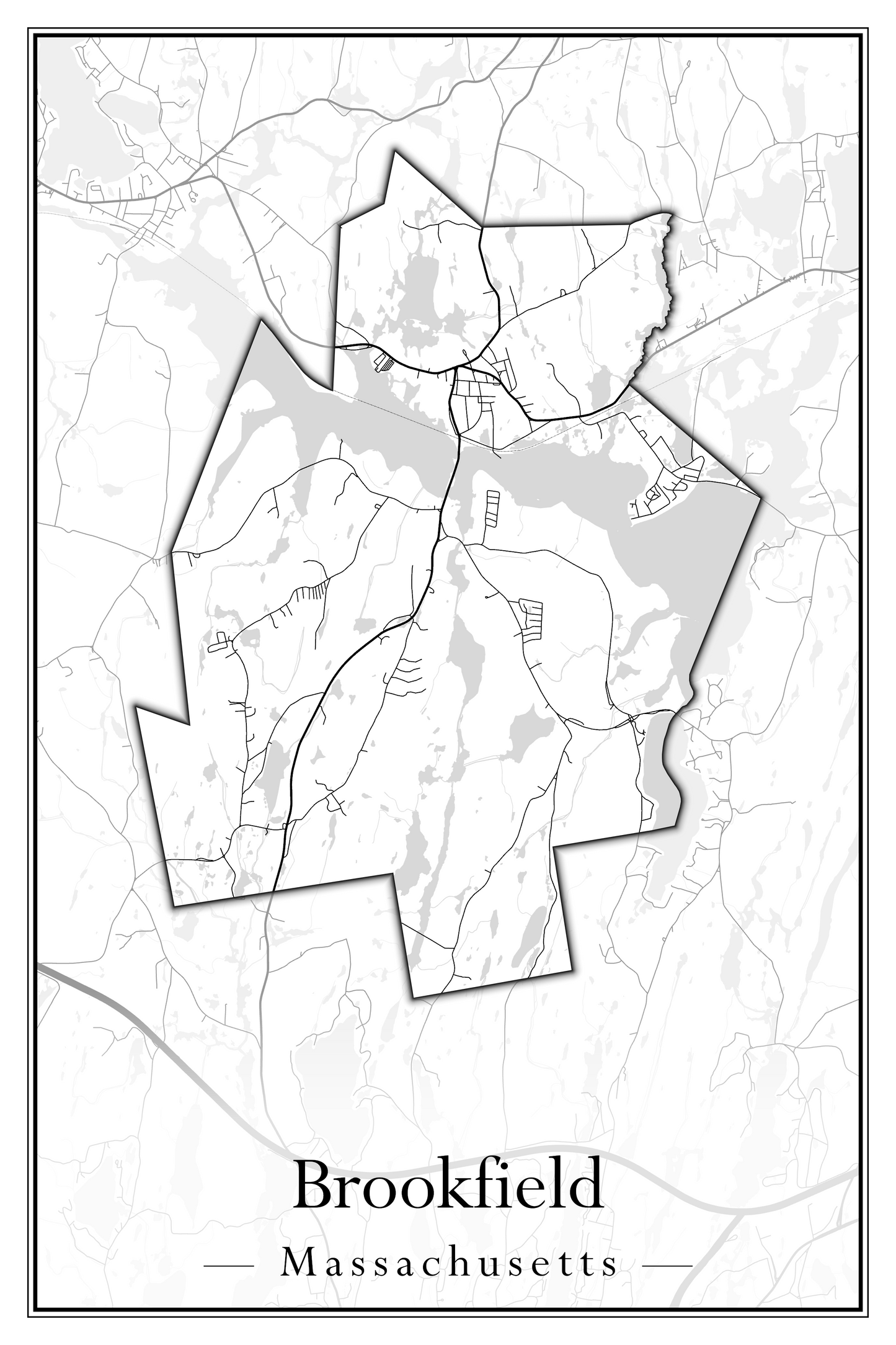 Massachusetts Towns - Street Map (Brockton - Buckland)