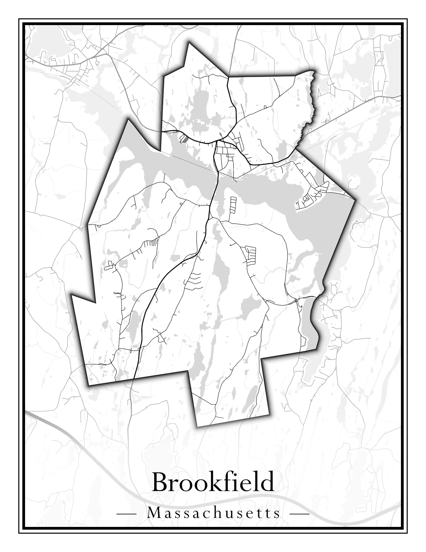 Massachusetts Towns - Street Map (Brockton - Buckland)