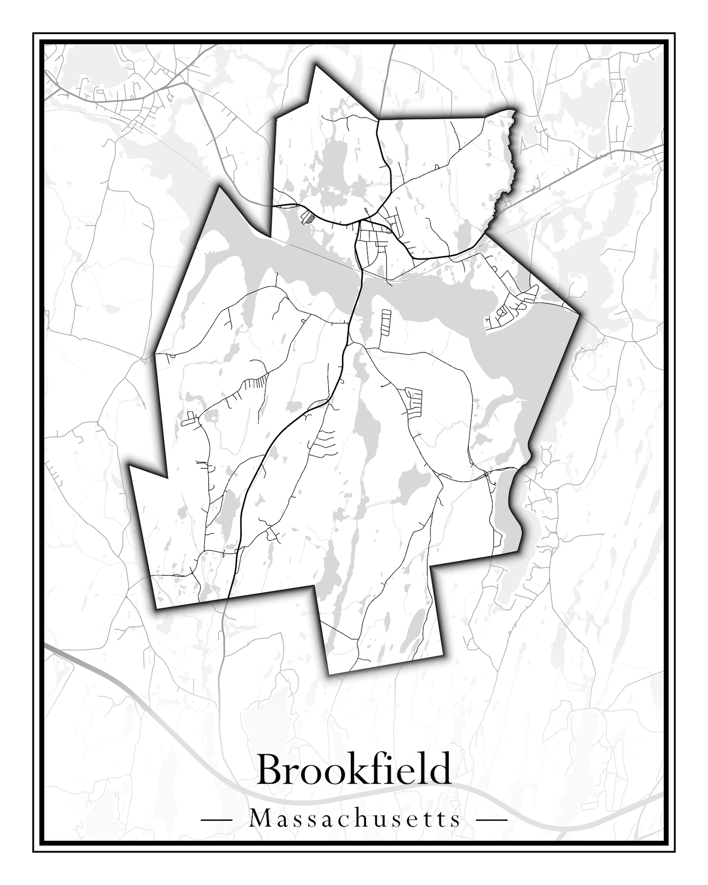 Massachusetts Towns - Street Map (Brockton - Buckland)