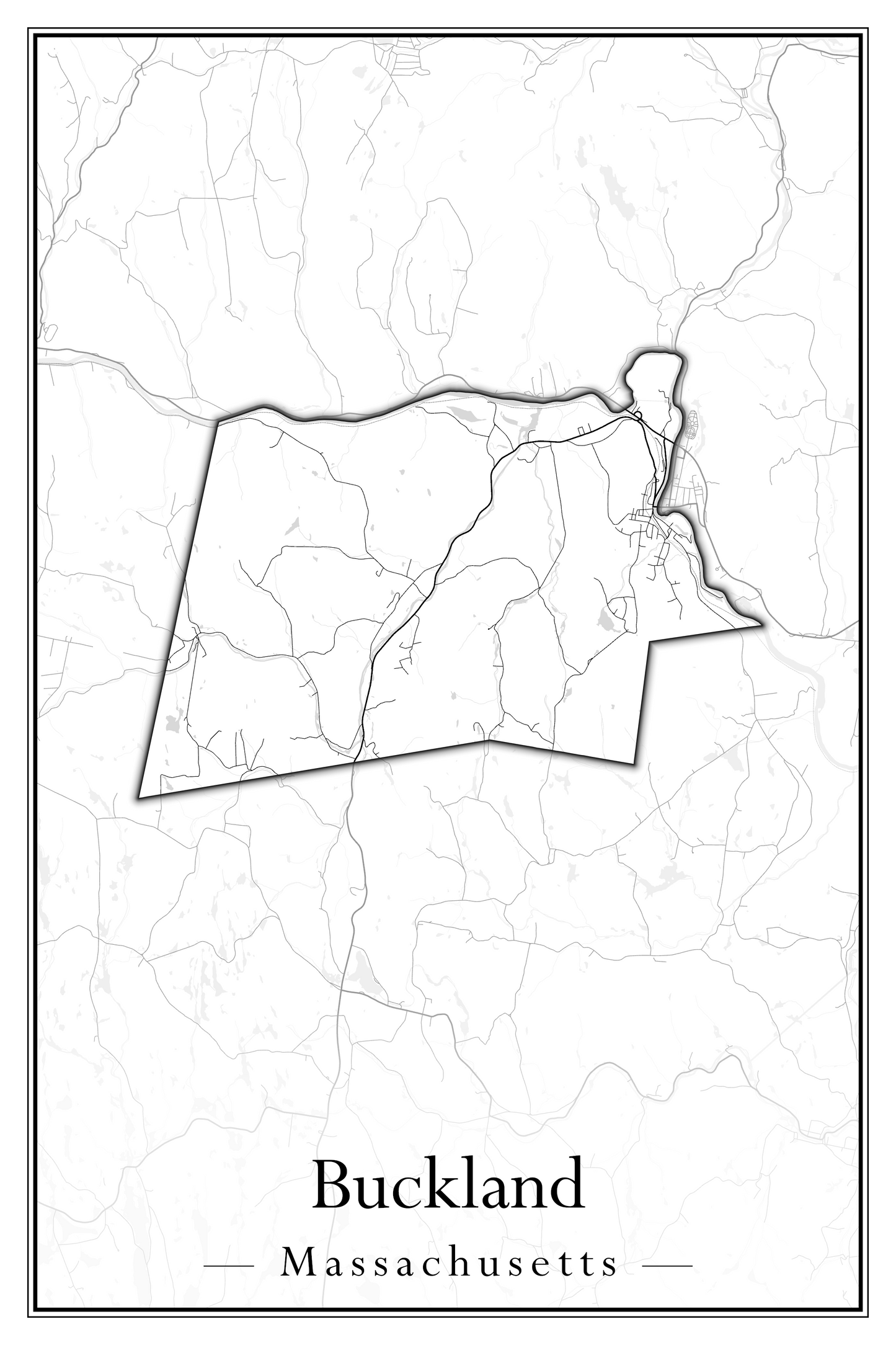 Massachusetts Towns - Street Map (Brockton - Buckland)