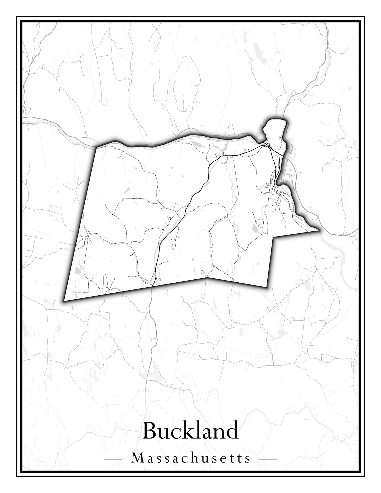 Massachusetts Towns - Street Map (Brockton - Buckland)