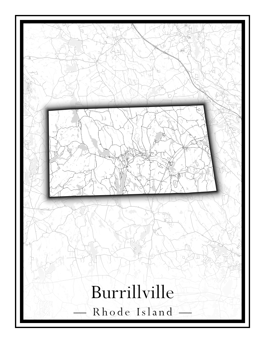 Rhode Island Towns - Street Map (Barrington - Central Falls)