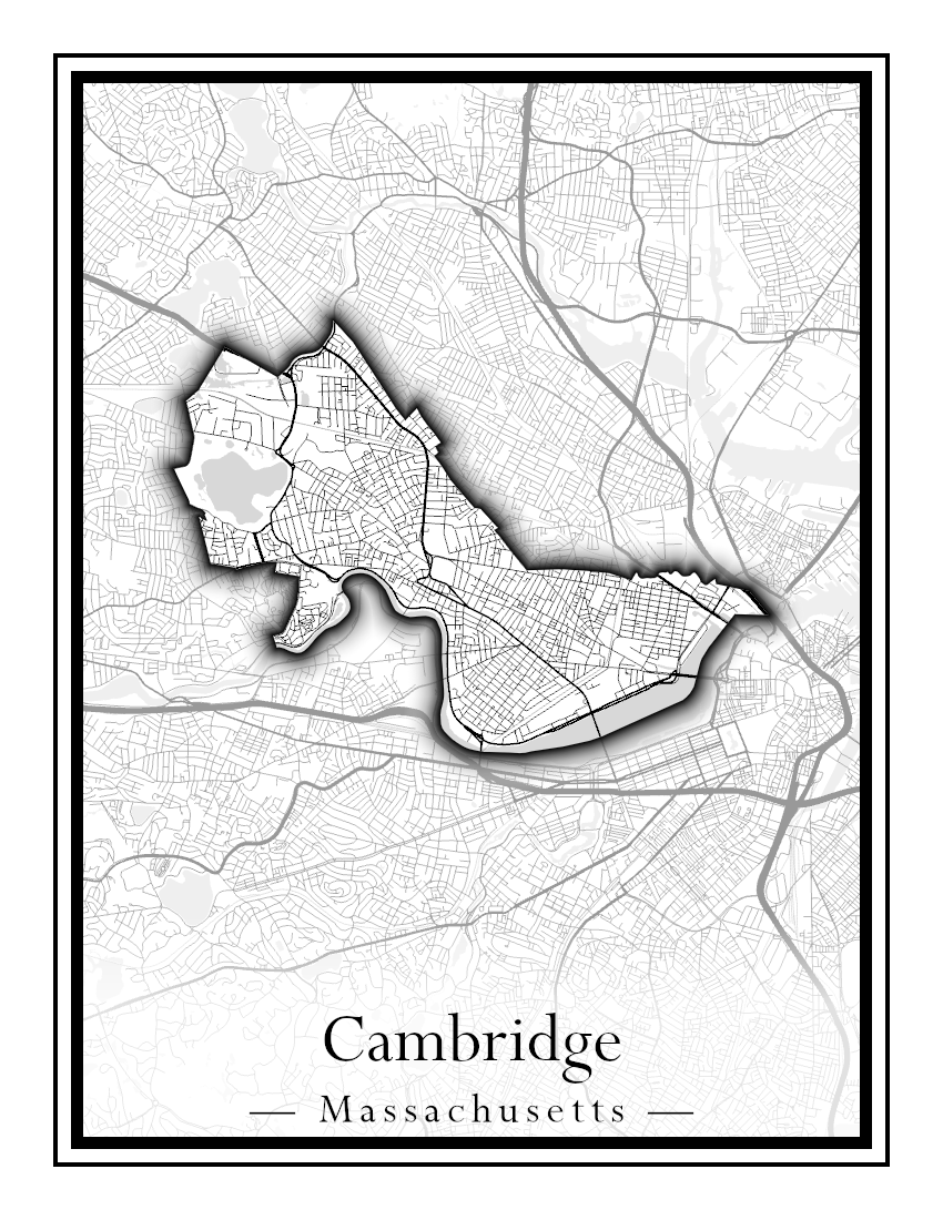 Massachusetts Towns - Street Map (Burlington - Carlisle)