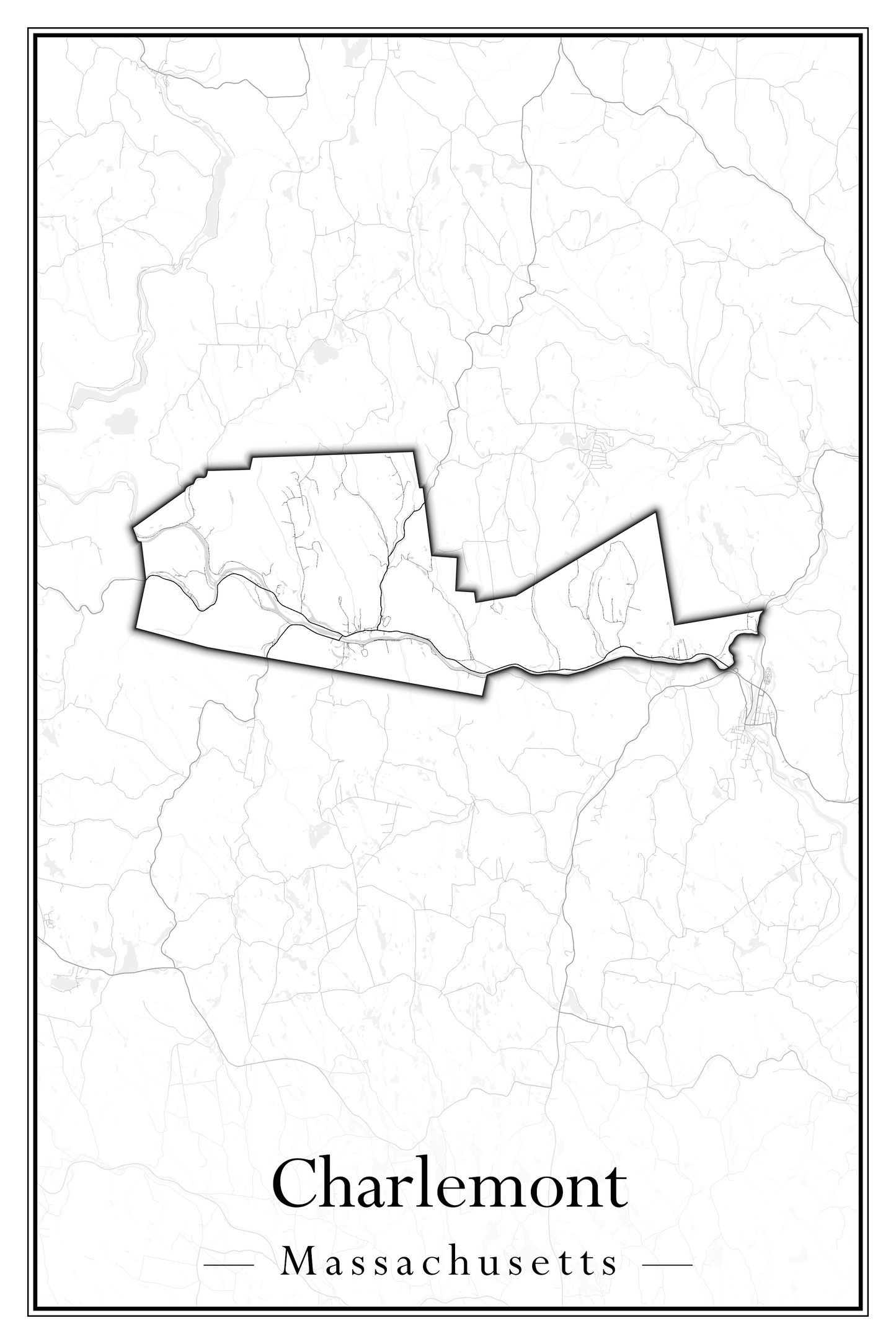 Massachusetts Towns - Street Map (Carver - Chatham)