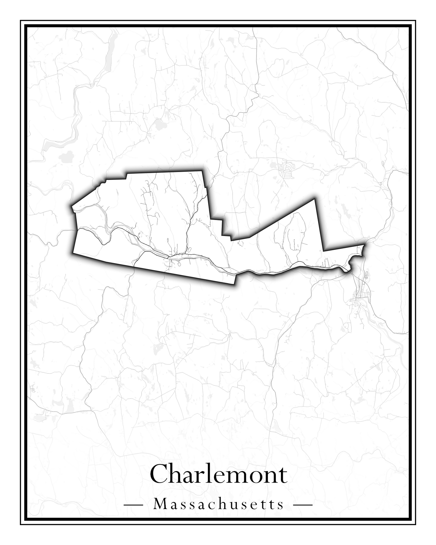 Massachusetts Towns - Street Map (Carver - Chatham)