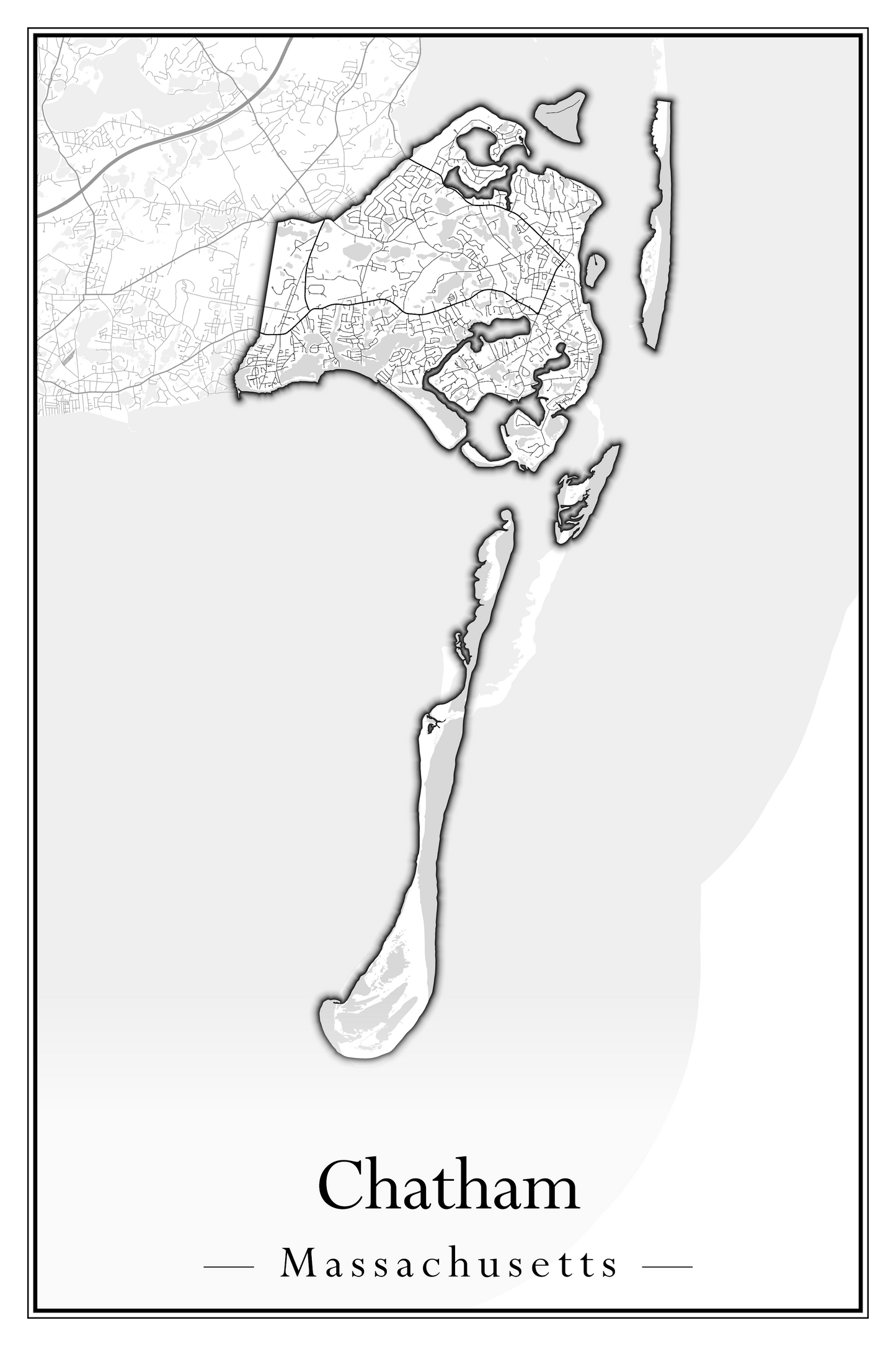 Massachusetts Towns - Street Map (Carver - Chatham)