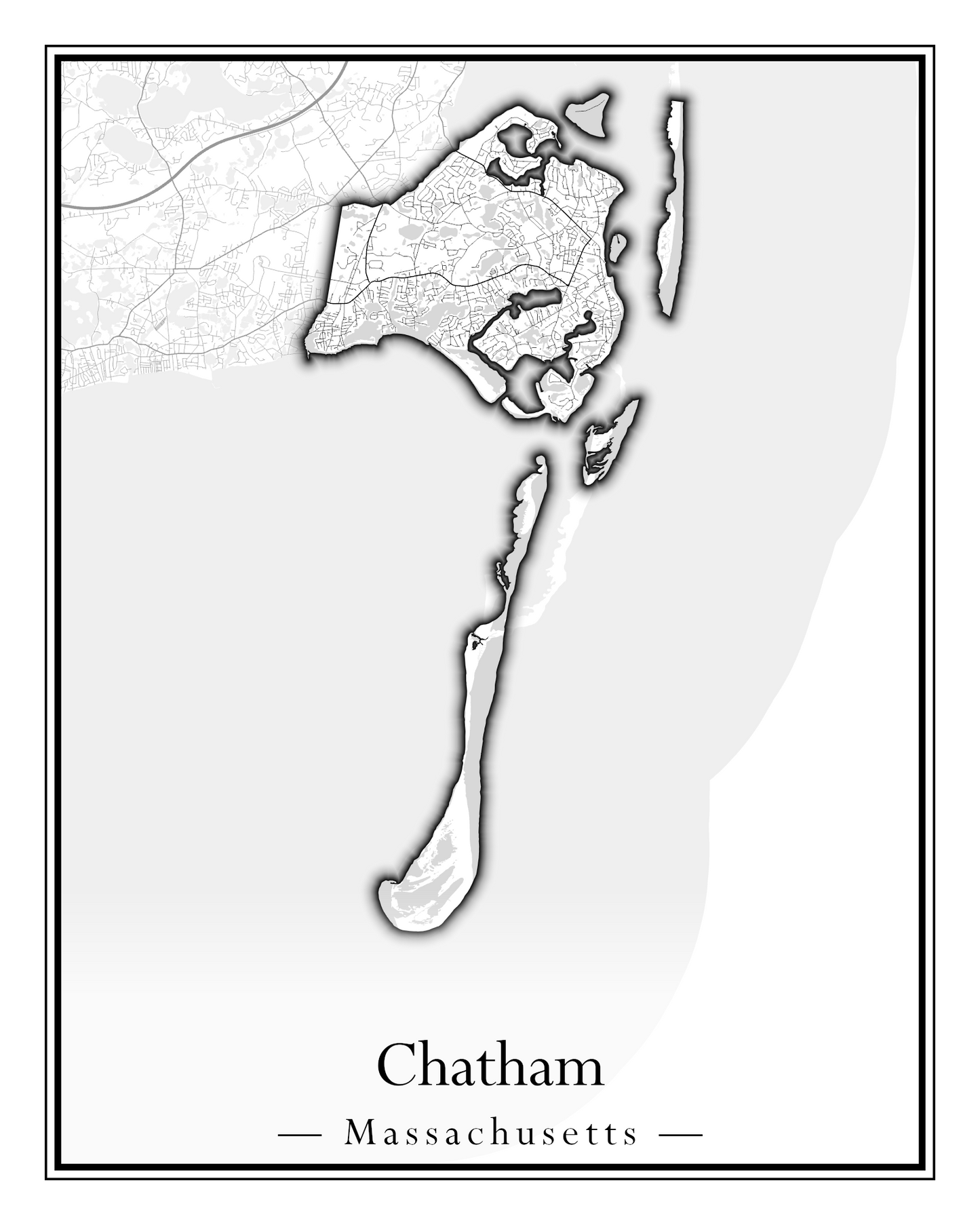 Massachusetts Towns - Street Map (Carver - Chatham)