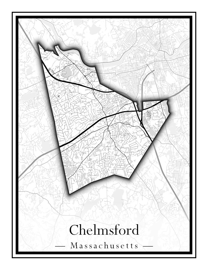 Massachusetts Towns - Street Map (Chelmsford - Chester)