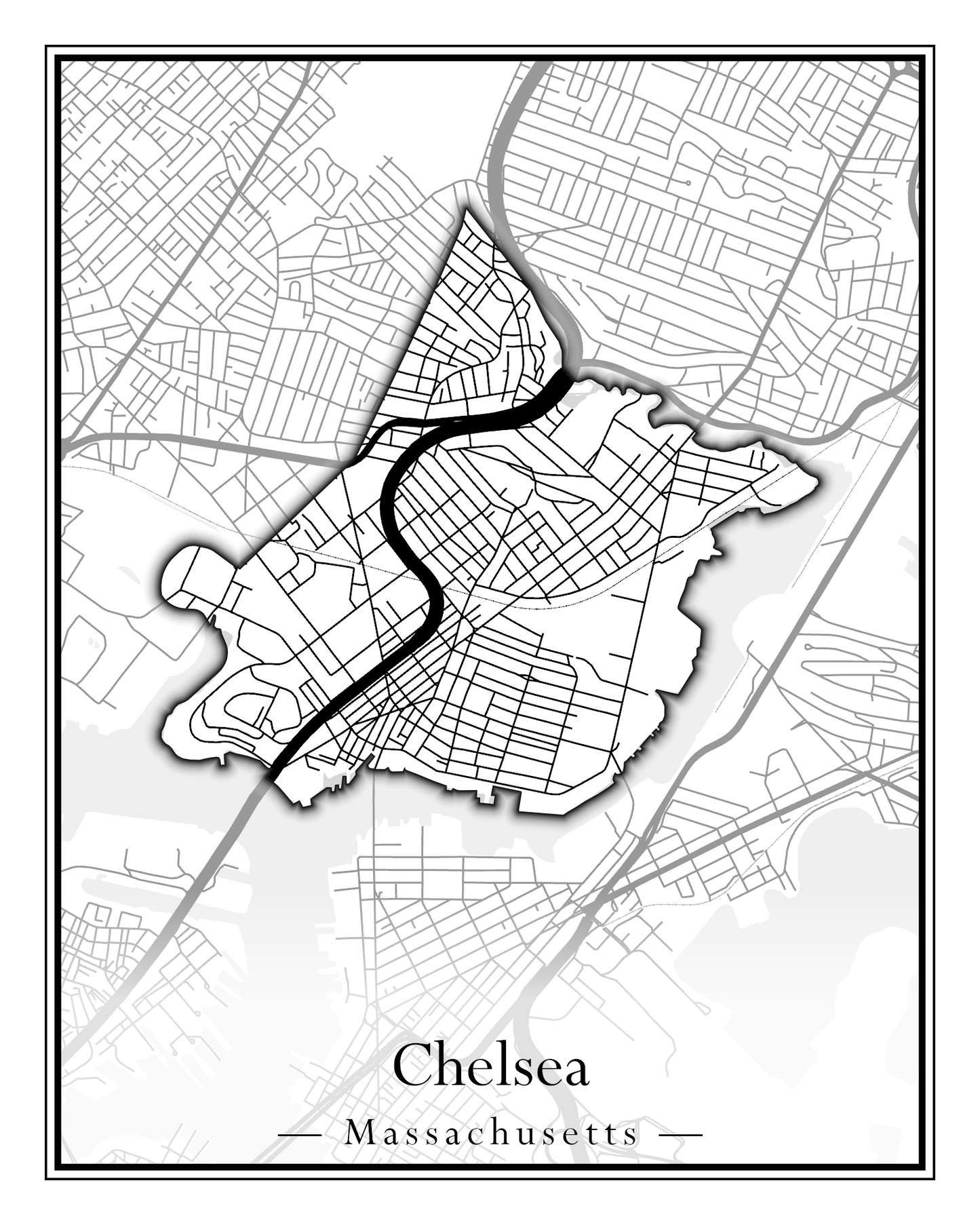 Massachusetts Towns - Street Map (Chelmsford - Chester)