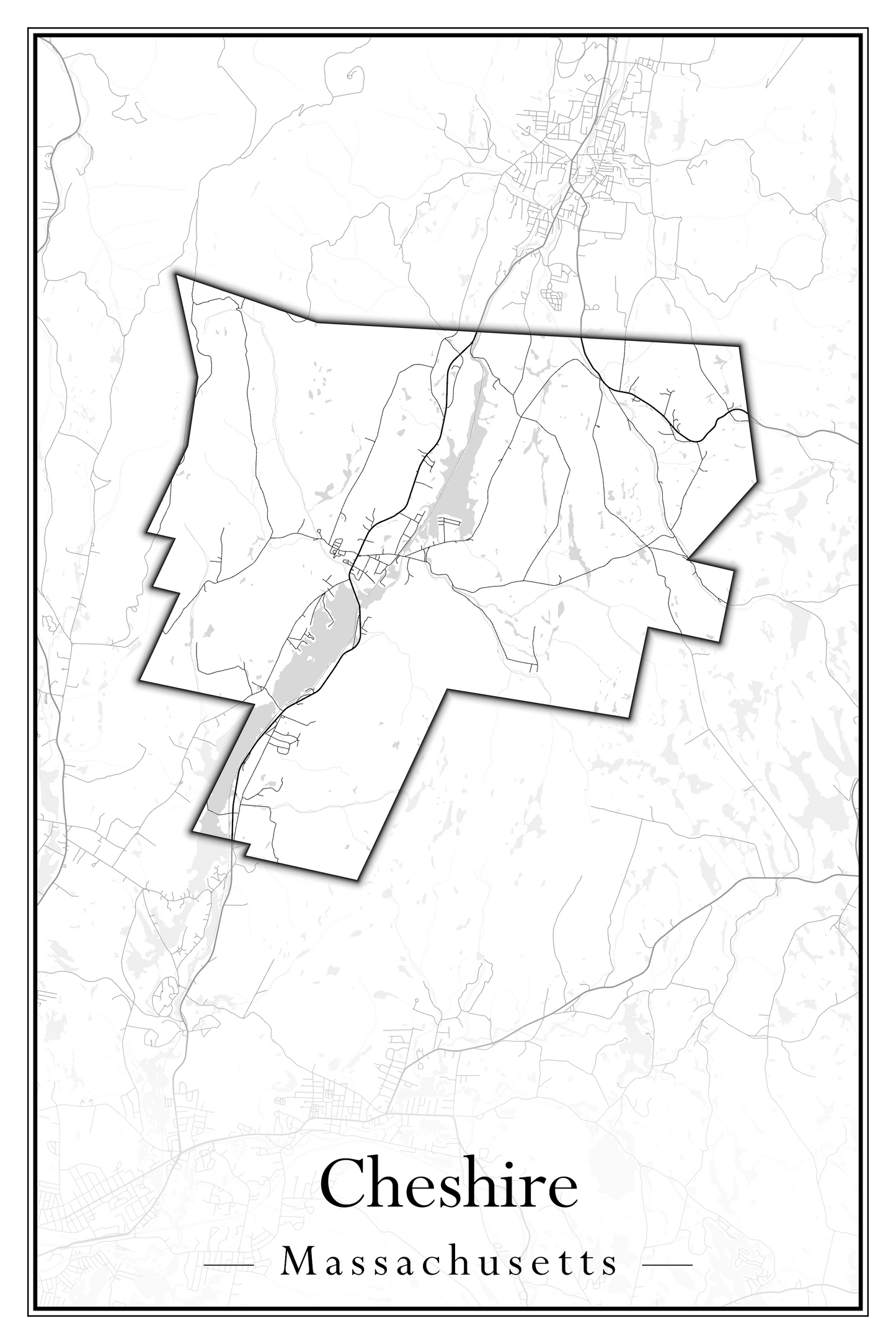 Massachusetts Towns - Street Map (Chelmsford - Chester)