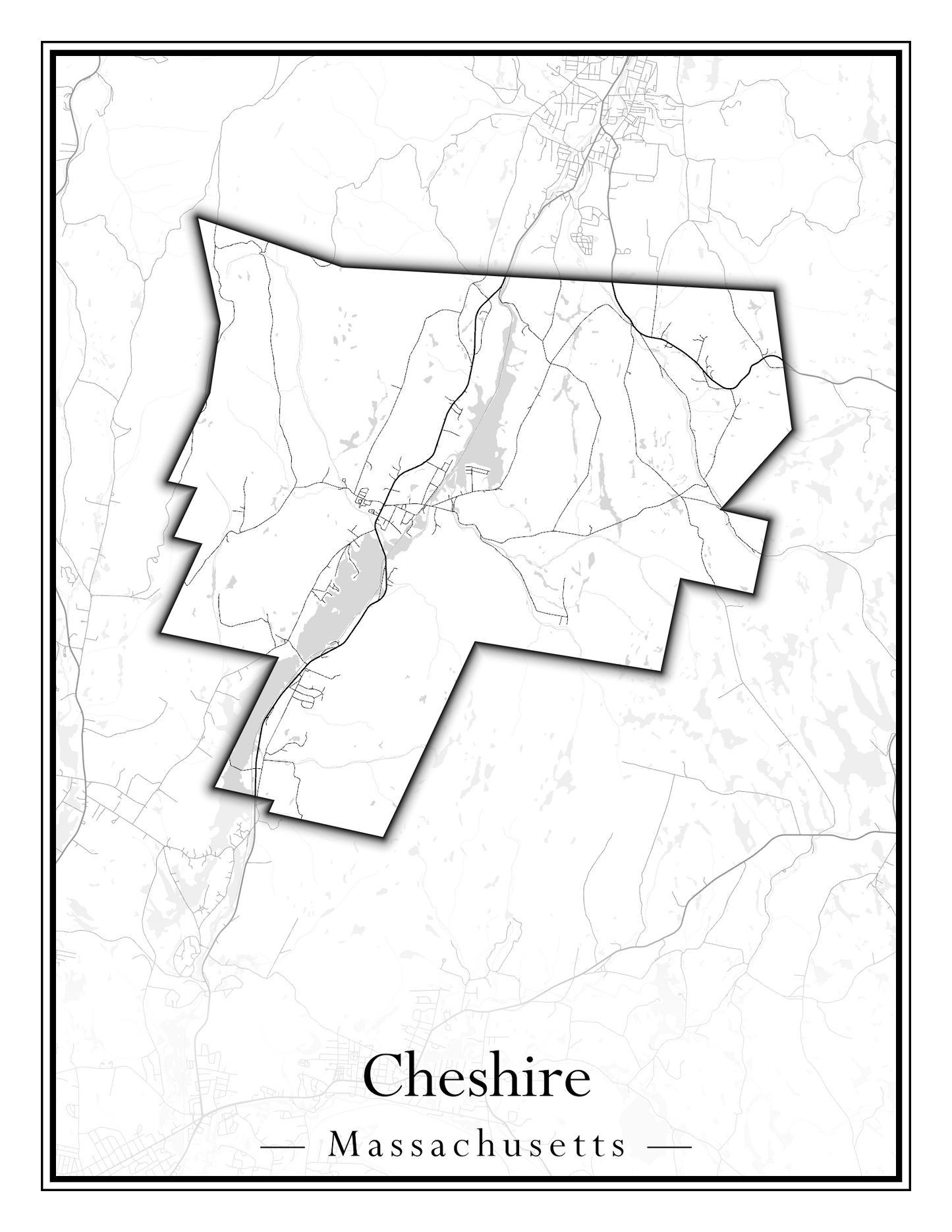 Massachusetts Towns - Street Map (Chelmsford - Chester)