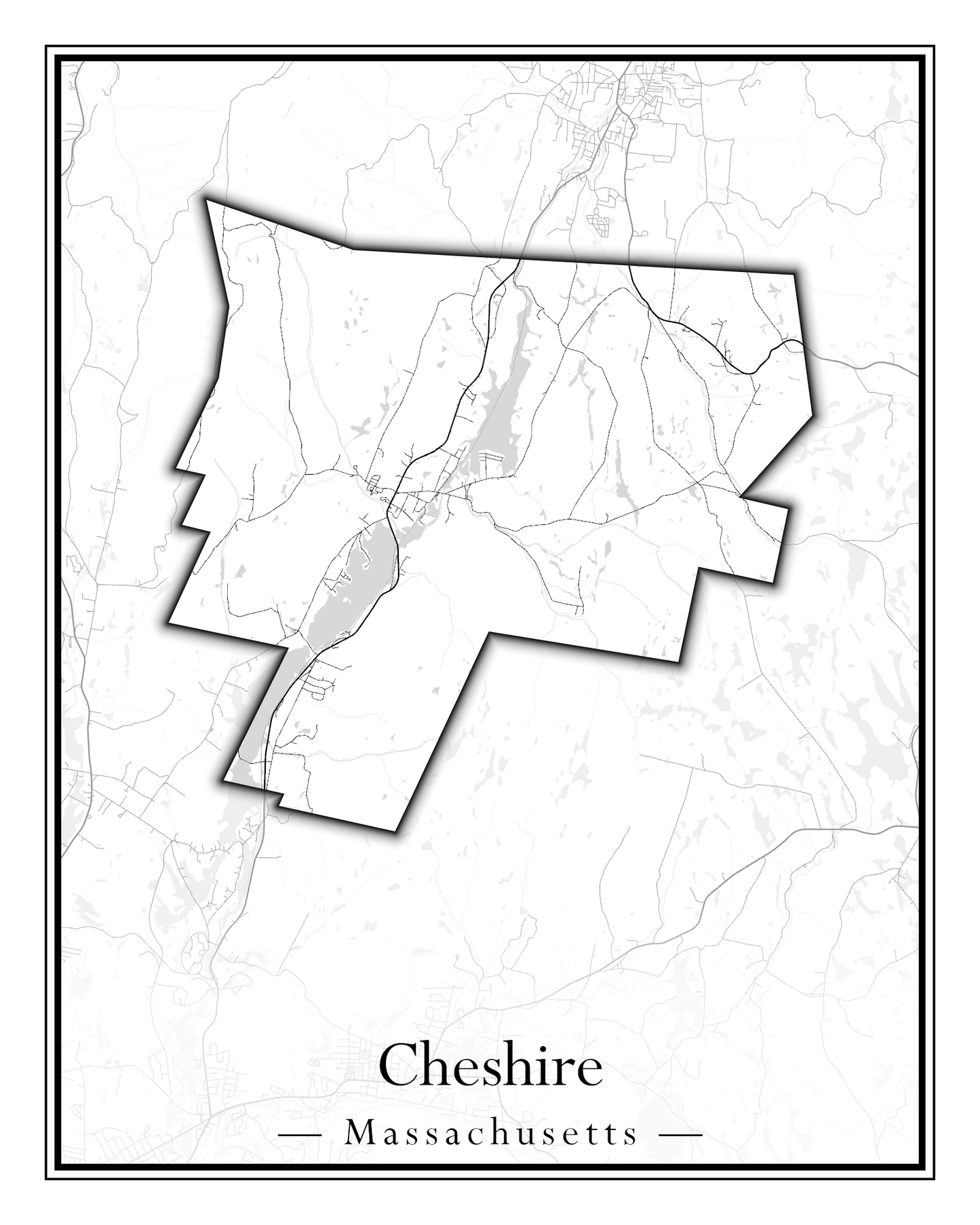 Massachusetts Towns - Street Map (Chelmsford - Chester)