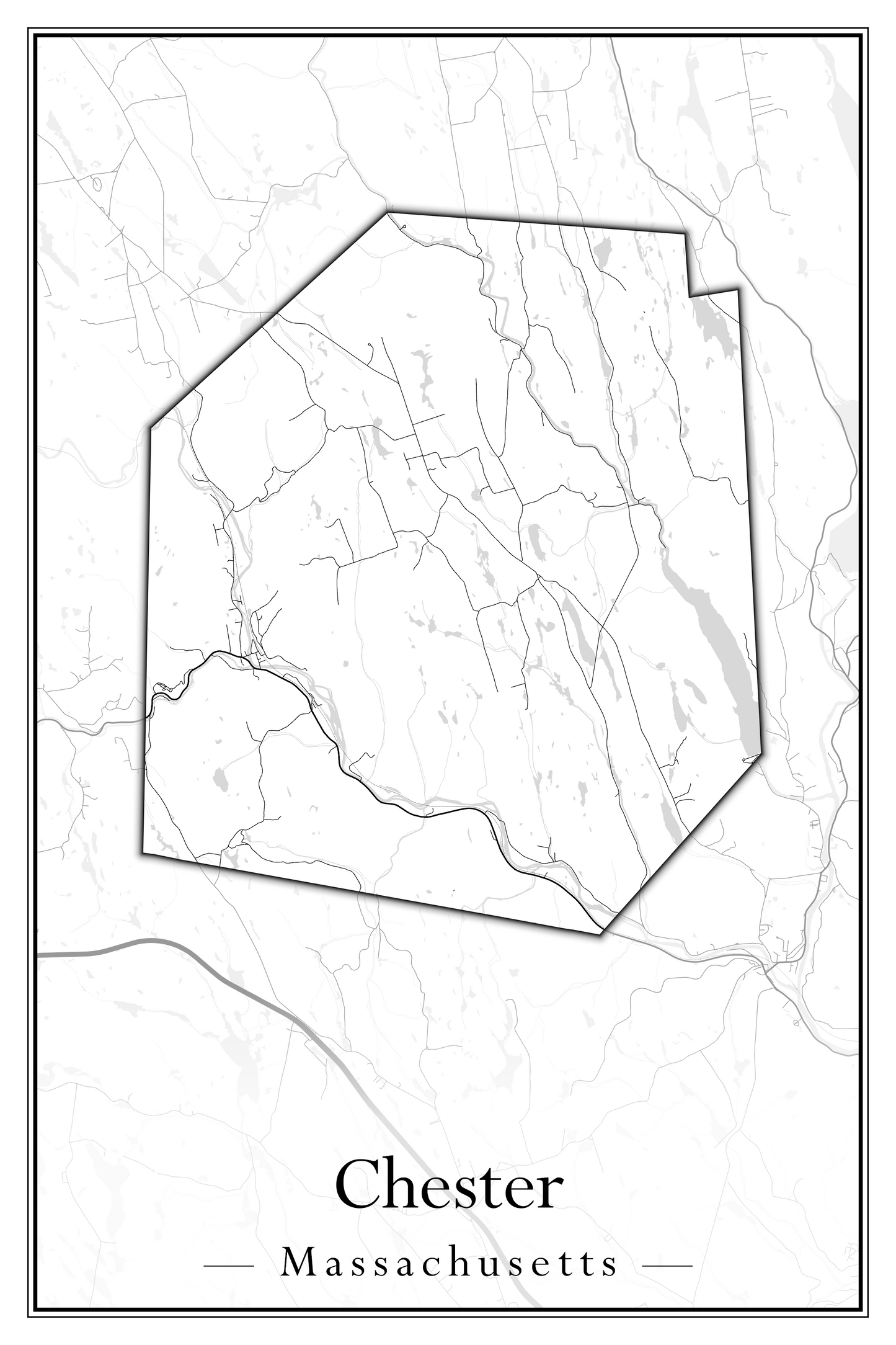 Massachusetts Towns - Street Map (Chelmsford - Chester)