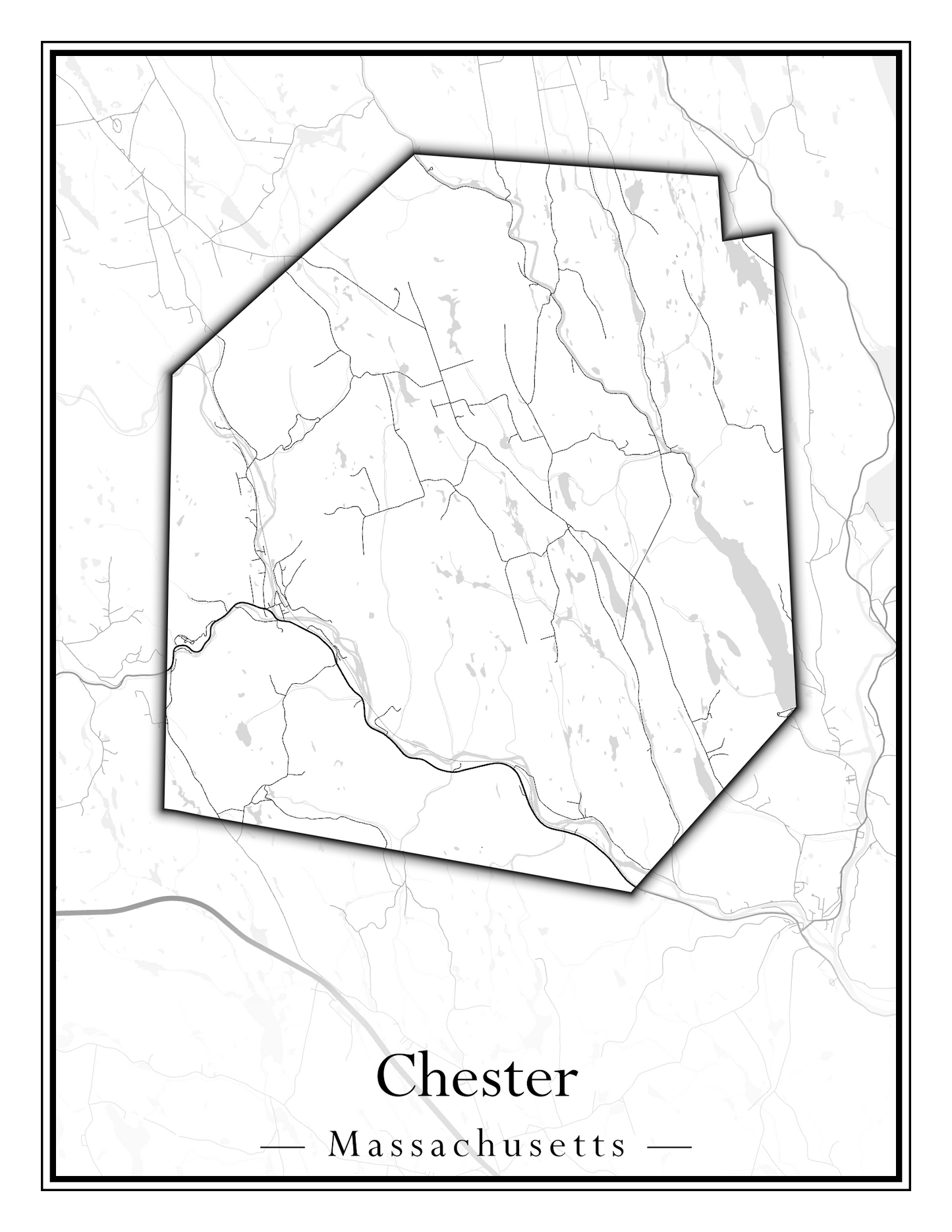 Massachusetts Towns - Street Map (Chelmsford - Chester)