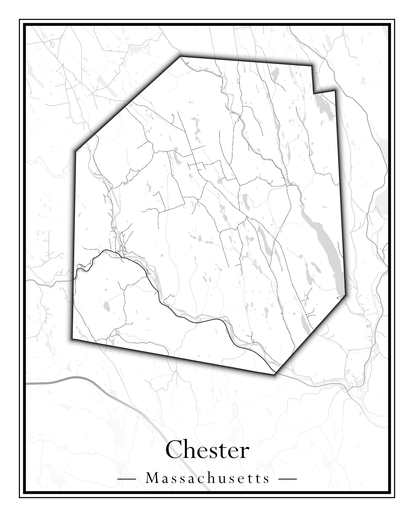 Massachusetts Towns - Street Map (Chelmsford - Chester)