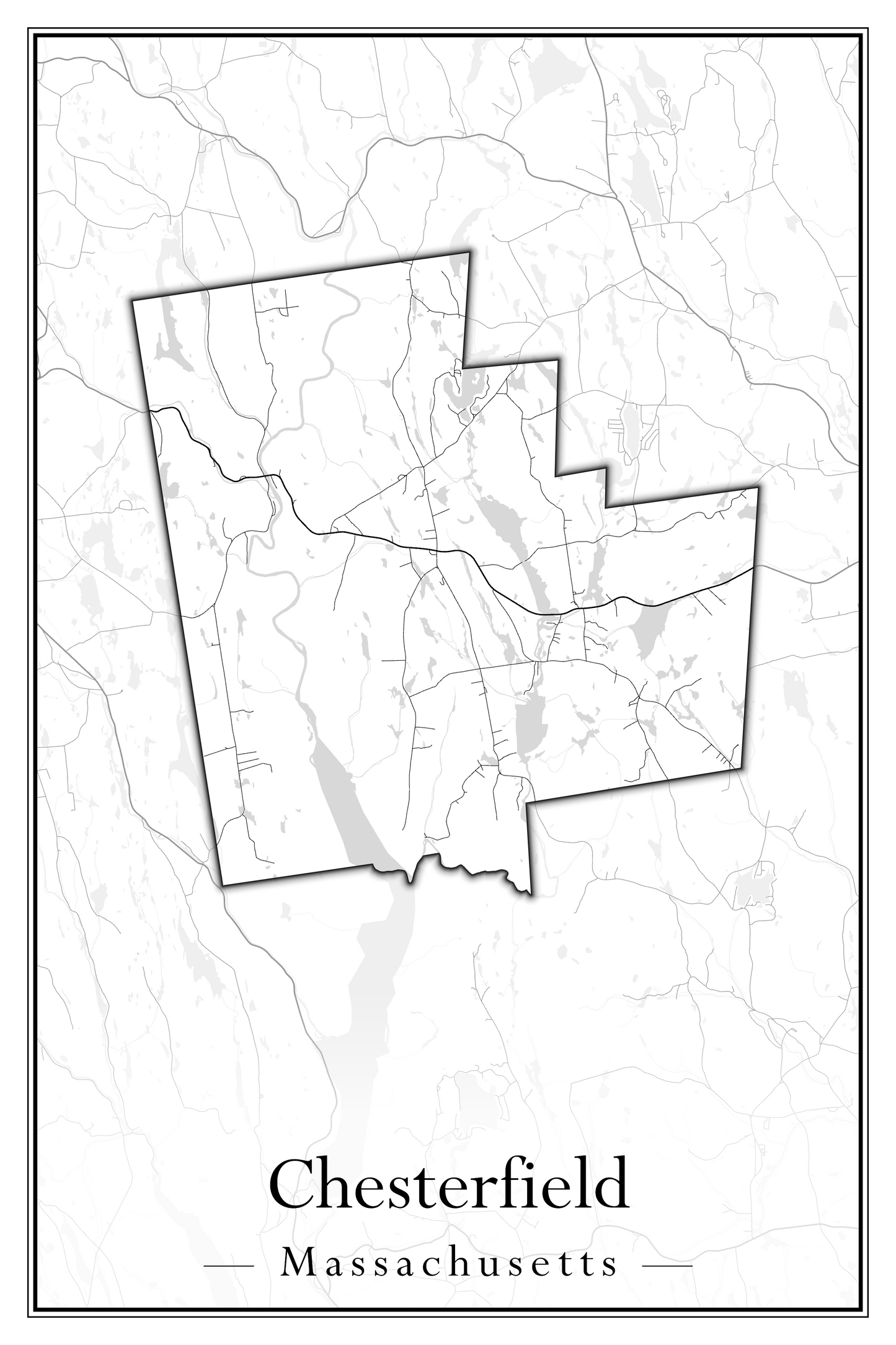 Massachusetts Towns - Street Map (Chesterfield - Clarksburg)